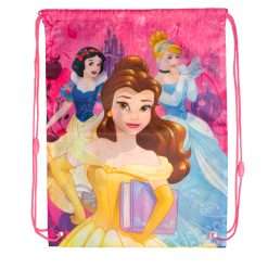 Sacca con laccetti fronte/retro Princess 33x43cm